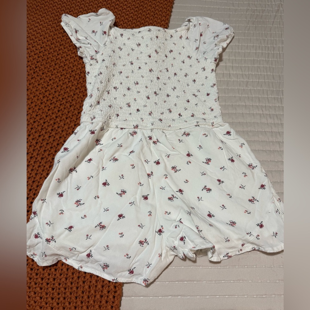 Abercrombie Girls White Floral Romper